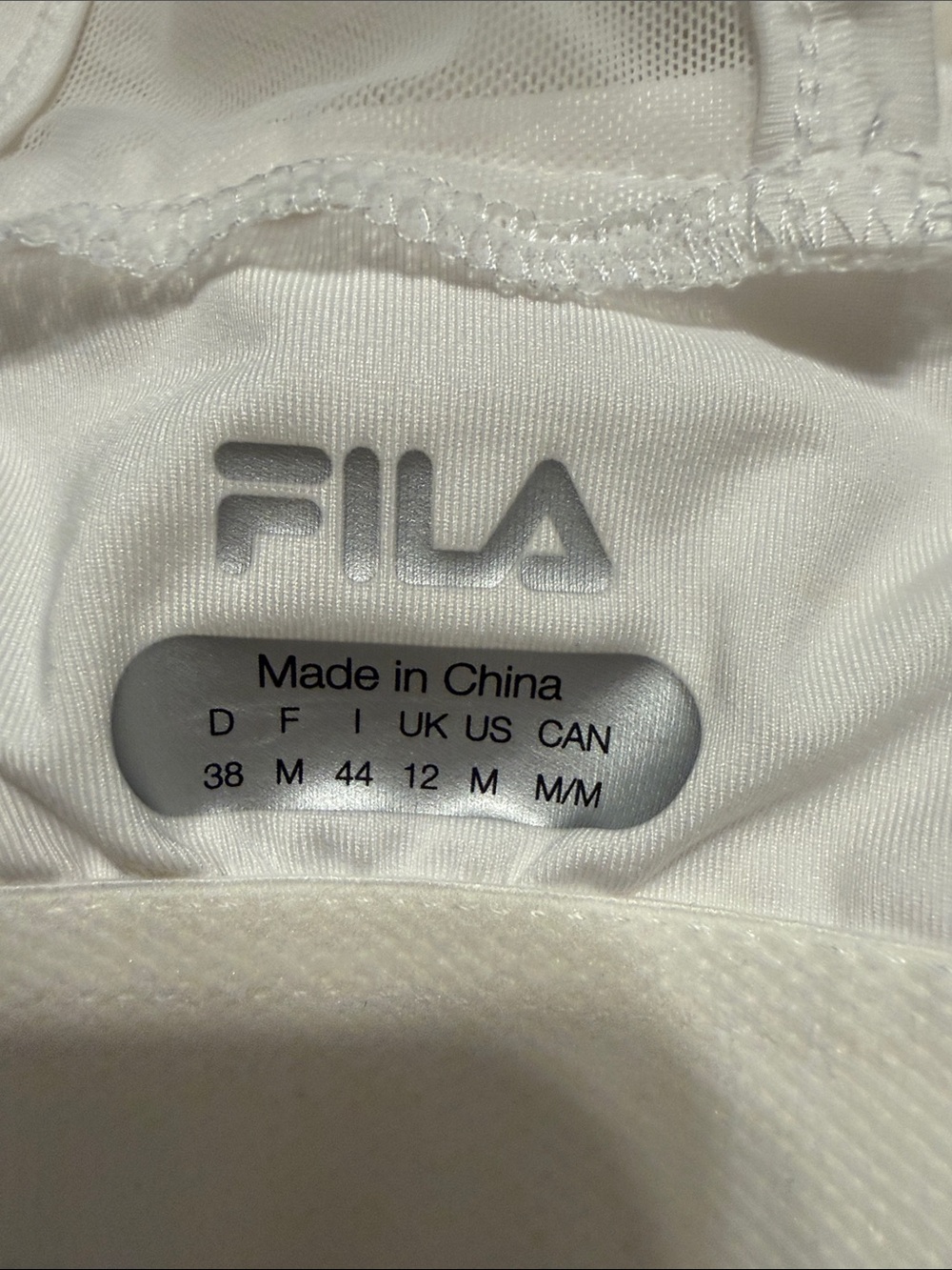 Fila White Racerback Performance Tank - Picture 2 of 5